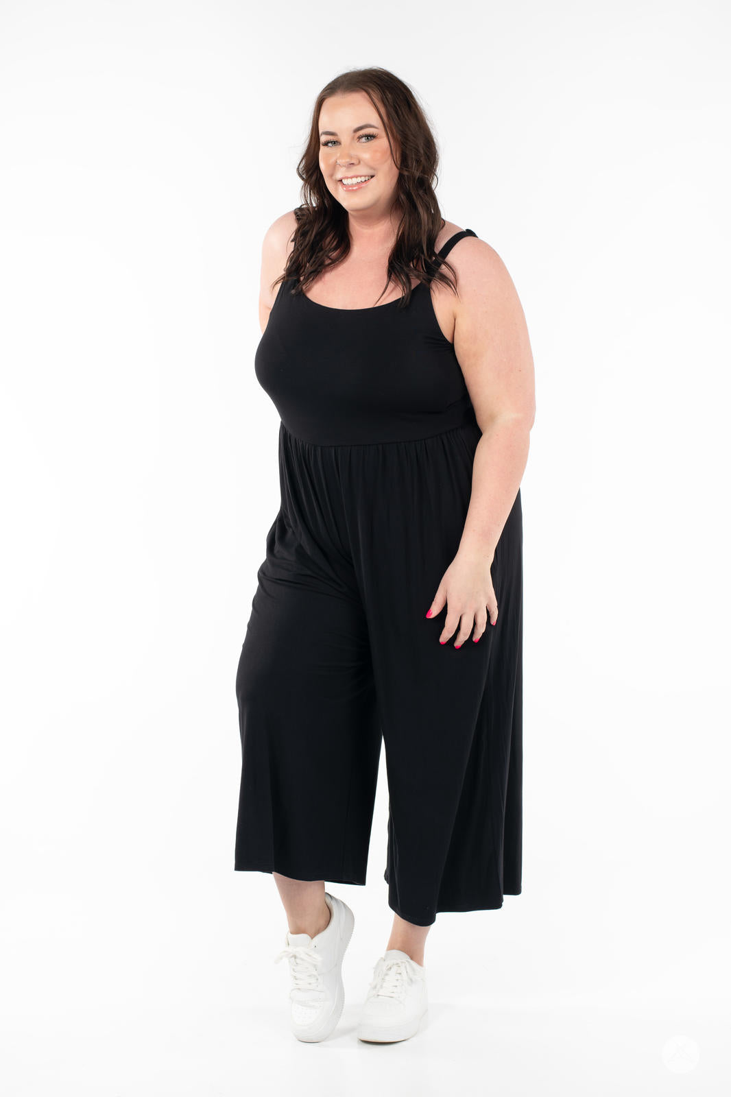 Cropped Wide Leg Jumpsuit