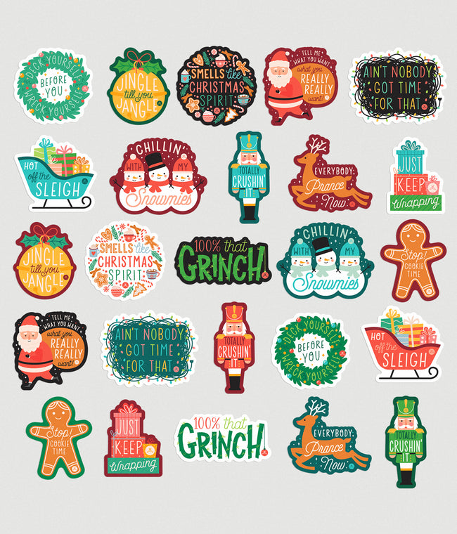 ID Christmas 25 Piece Sticker Pack