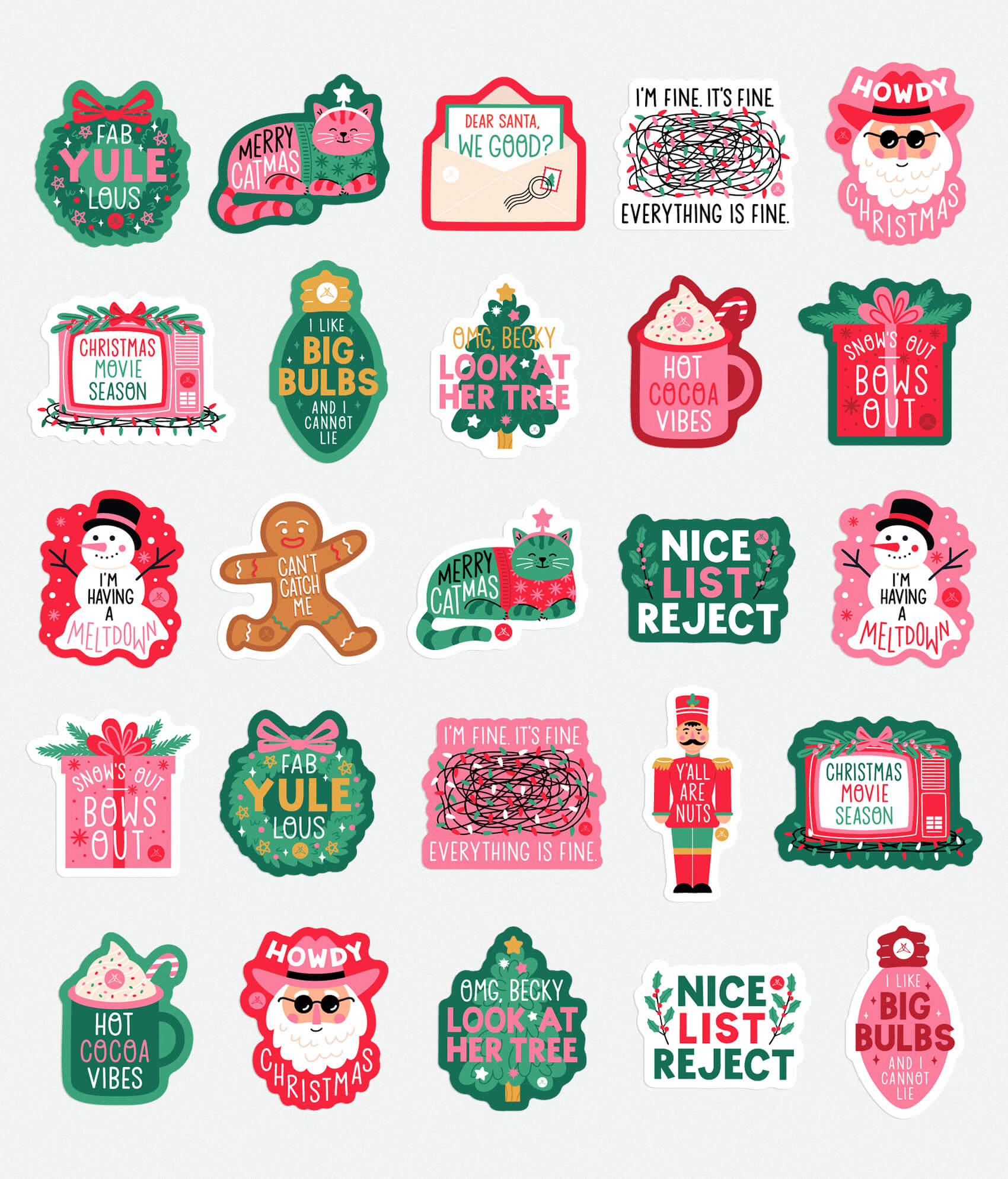 Holiday Sticker 25 Pack