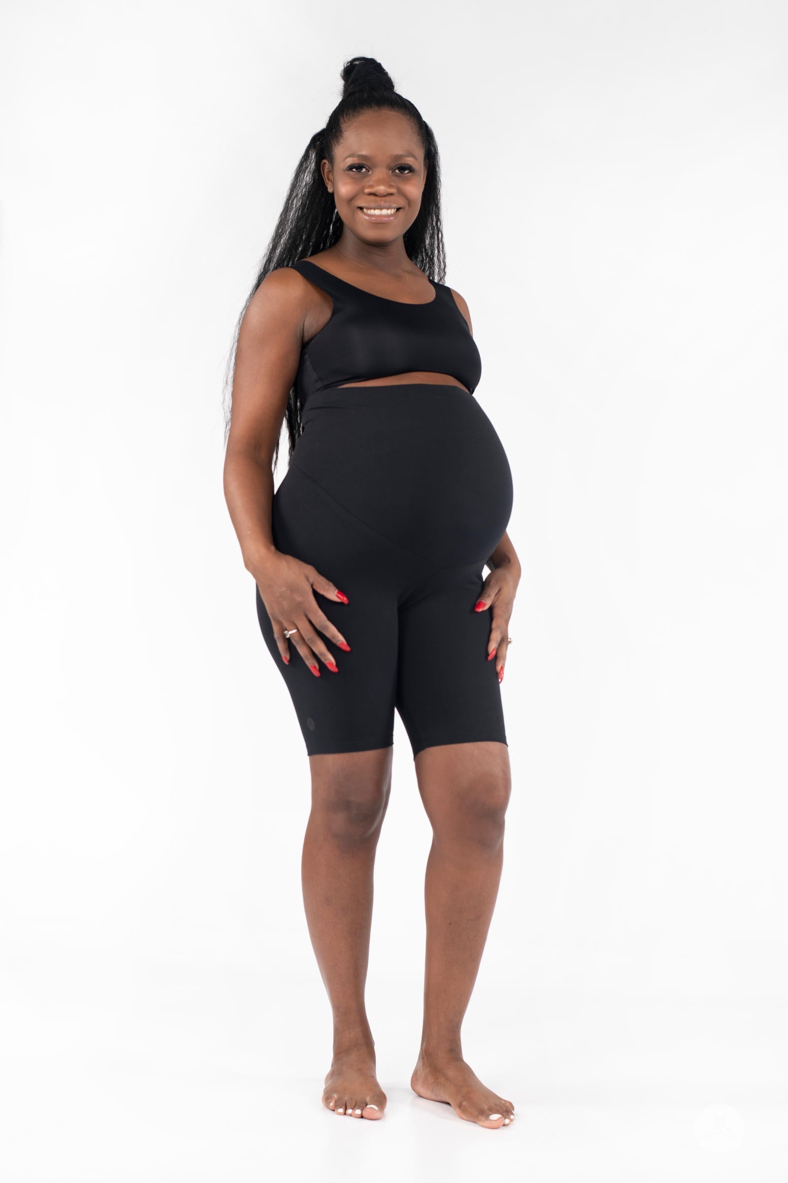 Maternity Biker Shorts Black - SweetLegs.com 