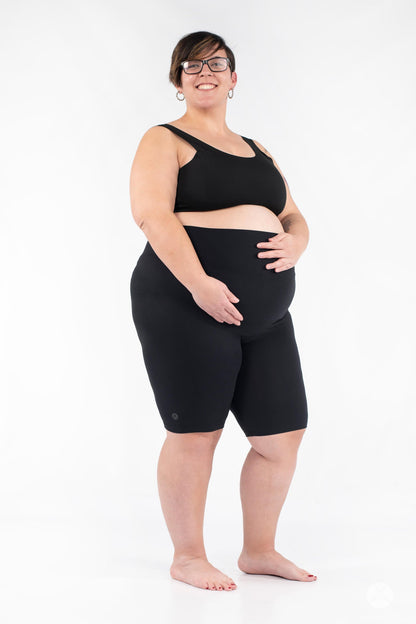 Maternity Biker Shorts Black - SweetLegs.com 