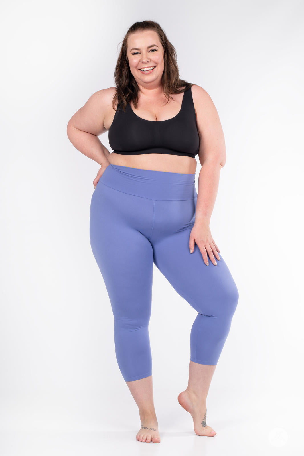 Periwinkle Blue High-Waisted Crops