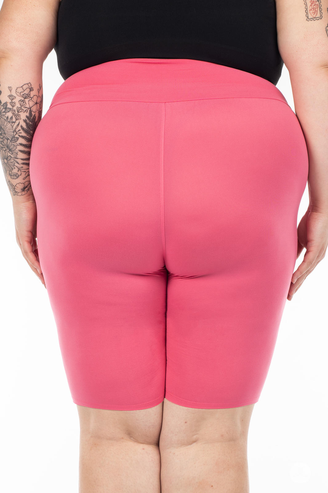 Petal Pink High-Waisted Biker Shorts