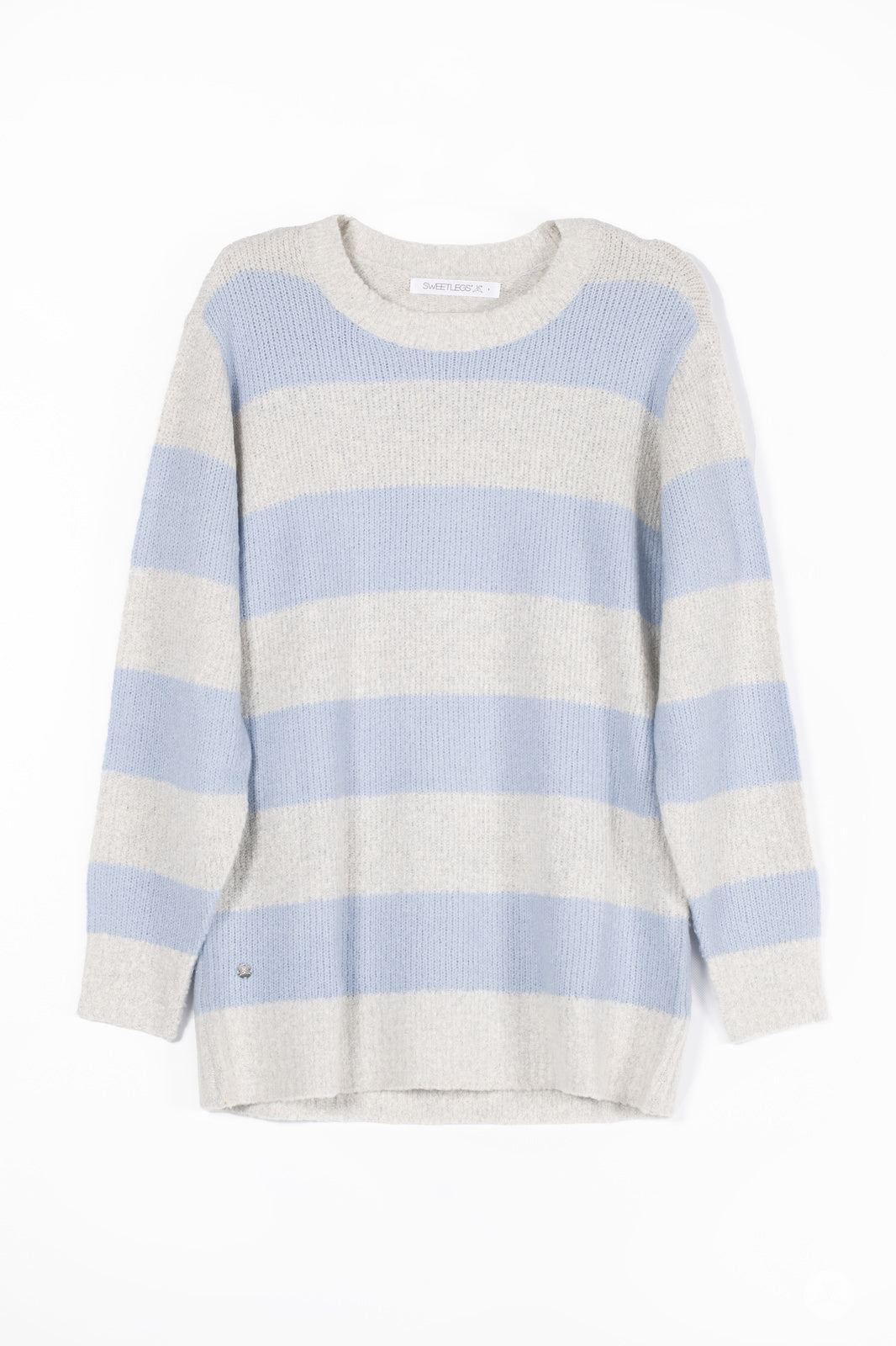 Striped Cozy Crew Sweater