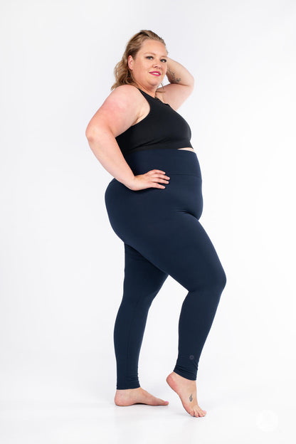 Navy High-Waisted Leggings