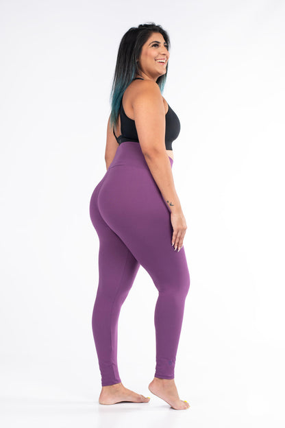 Plum High-Waisted Leggings