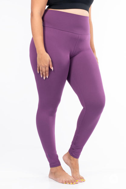 Plum High-Waisted Leggings