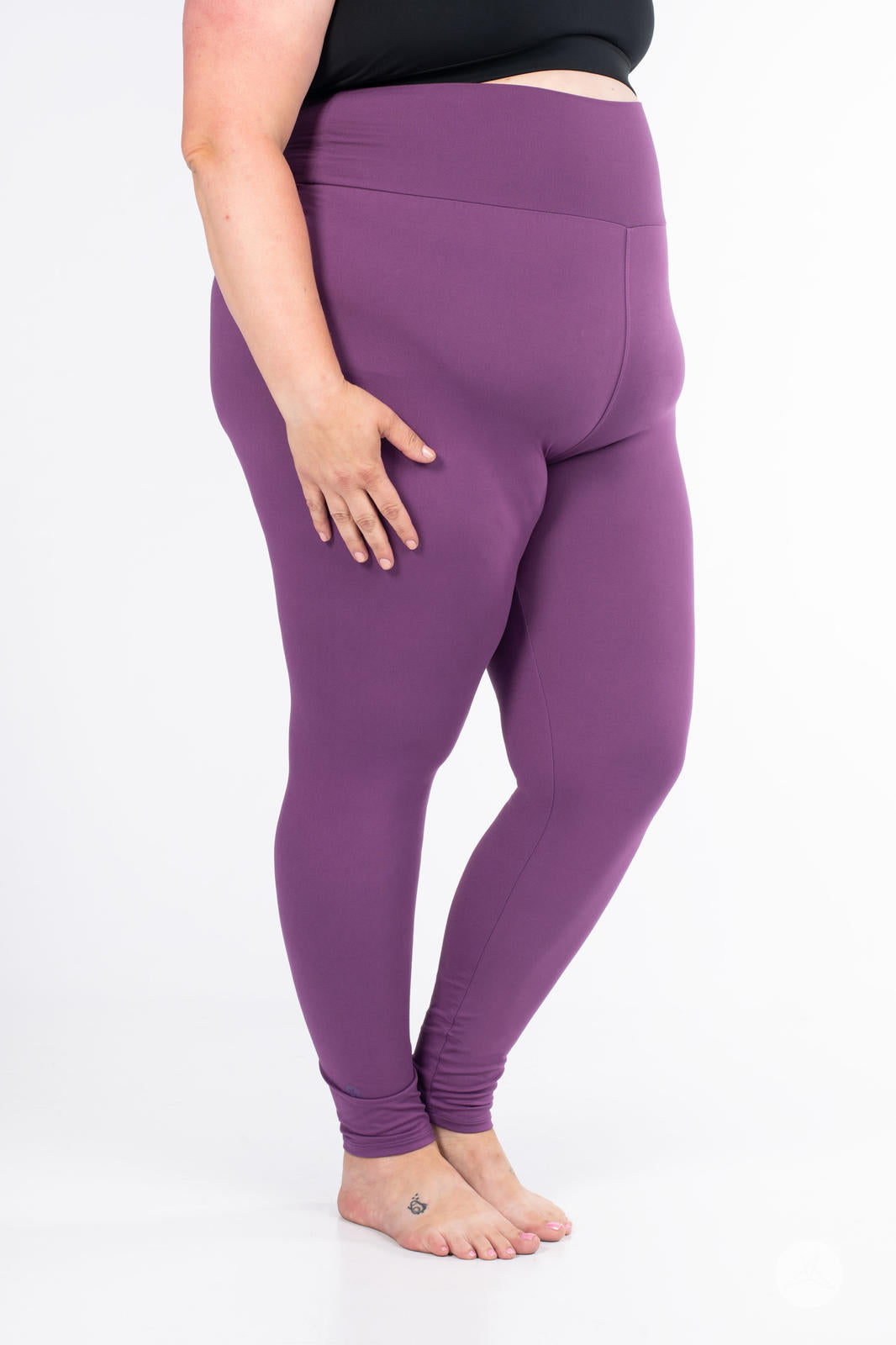 Plum High-Waisted Leggings