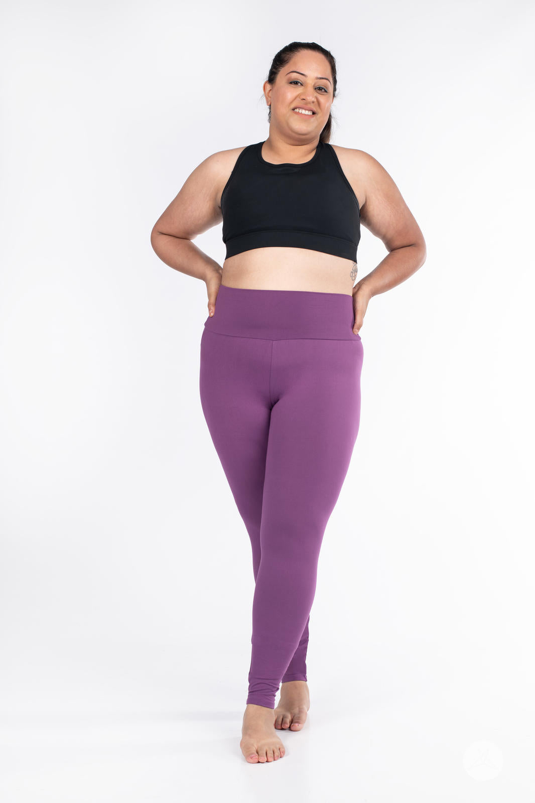 Plum High-Waisted Leggings