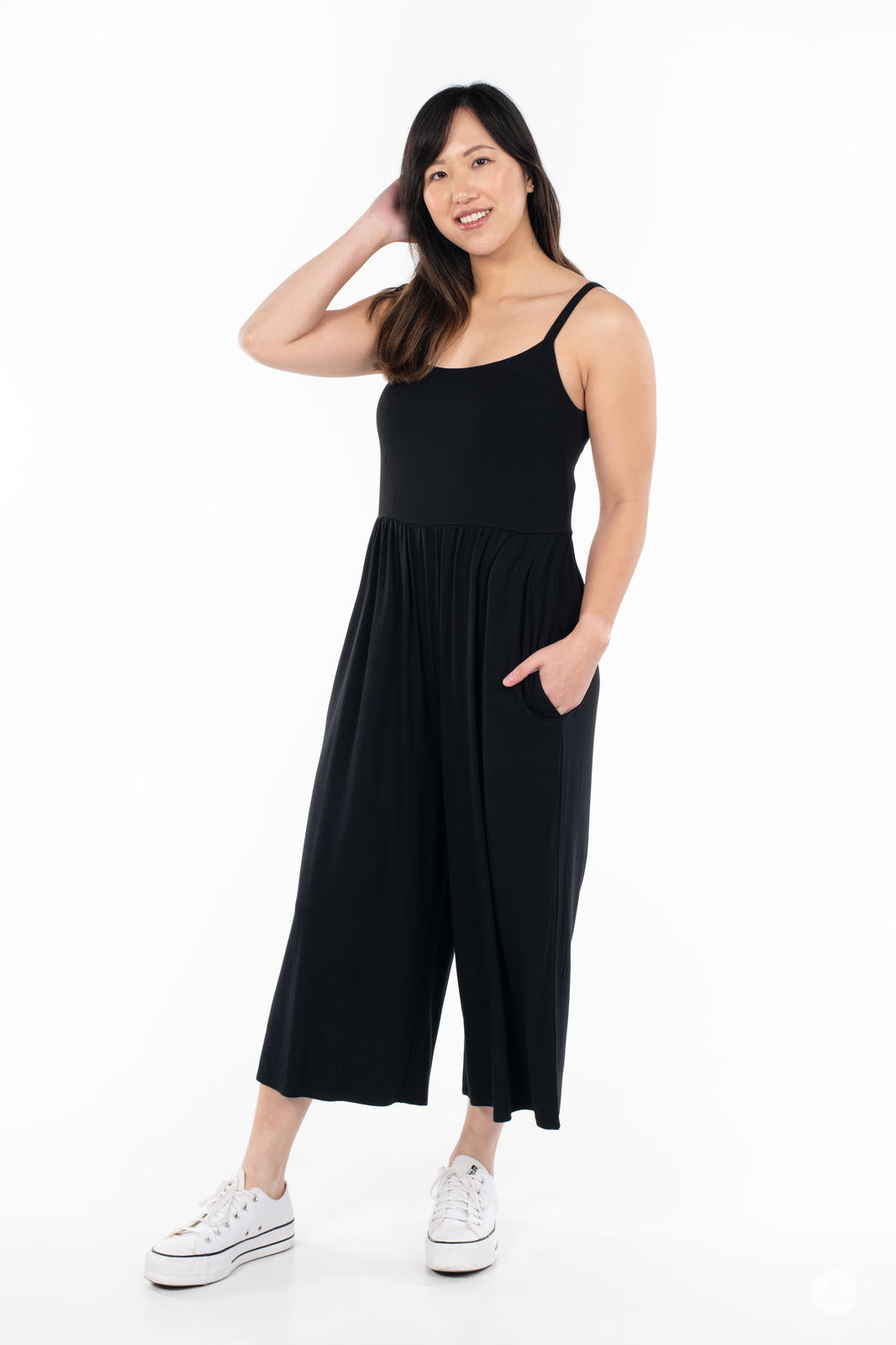 Cropped Wide Leg Jumpsuit