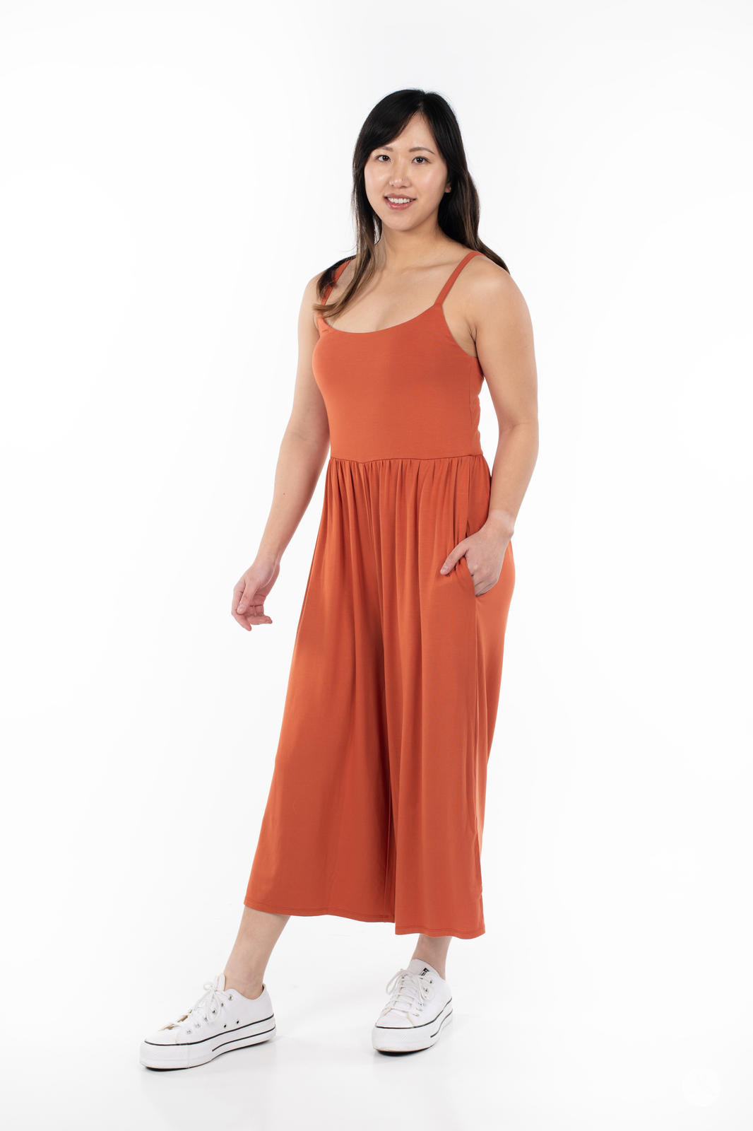 Cropped Wide Leg Jumpsuit