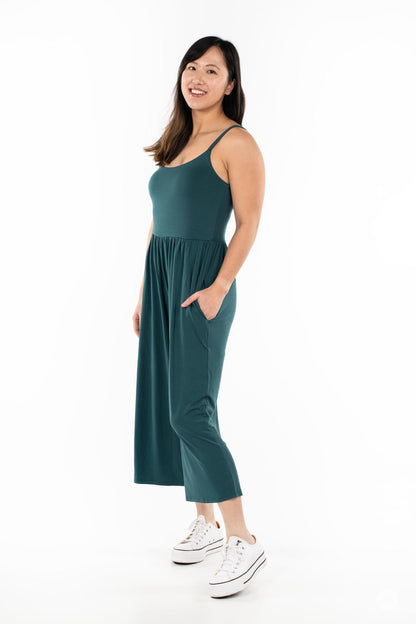 Cropped Wide Leg Jumpsuit