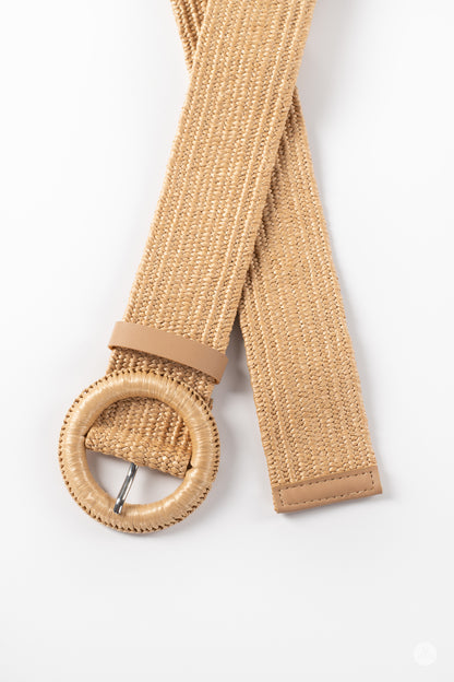 Woven Stretch Belt Natural