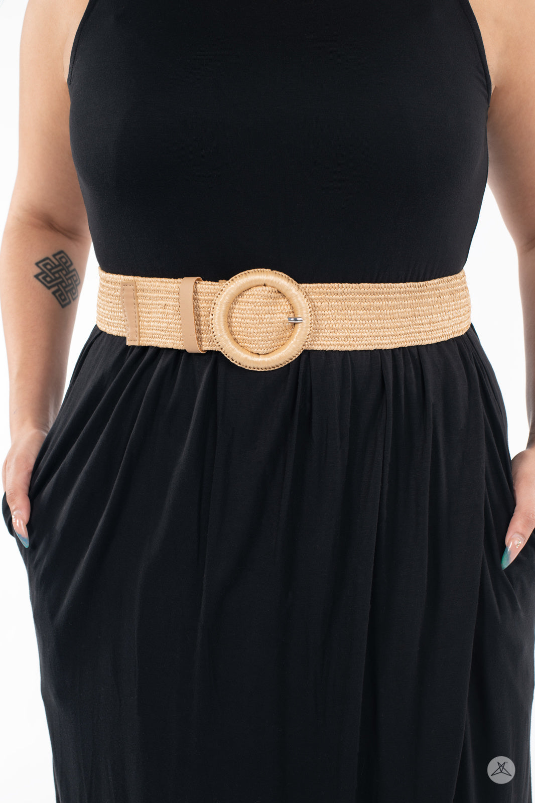 Woven Stretch Belt Natural