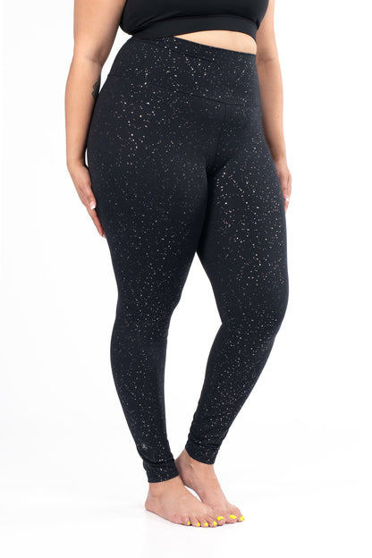 Silver Sparkle High-Waisted Leggings