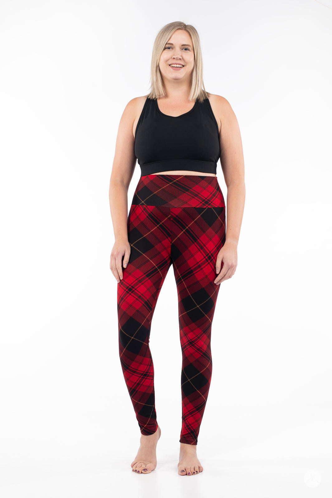 Tartan Tidings High-Waisted Leggings