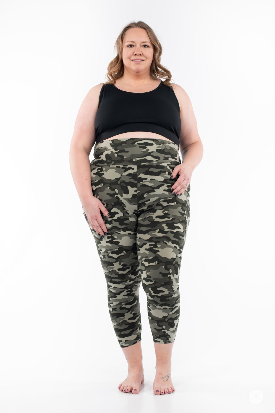 Stealth Mode High-Waisted Crops