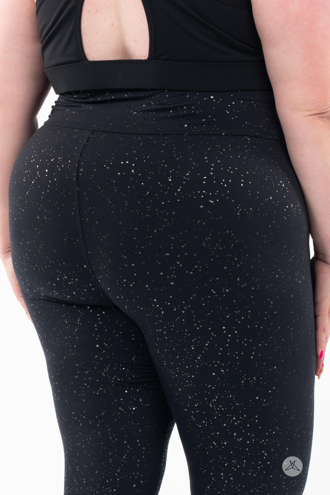 Silver Sparkle High-Waisted Leggings