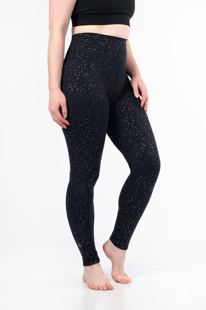 Silver Sparkle High-Waisted Leggings