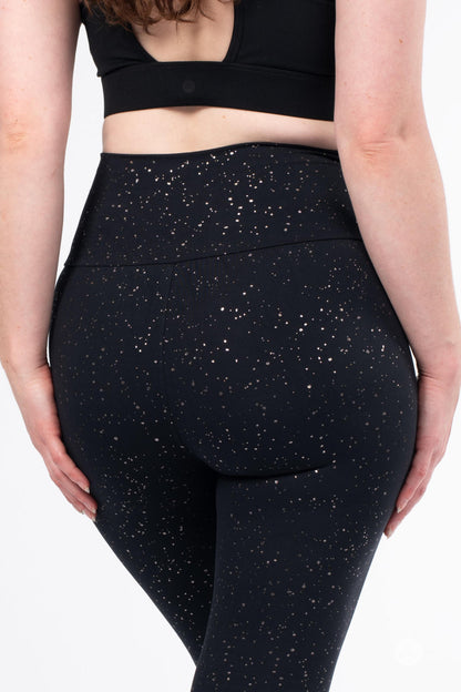 Silver Sparkle High-Waisted Leggings