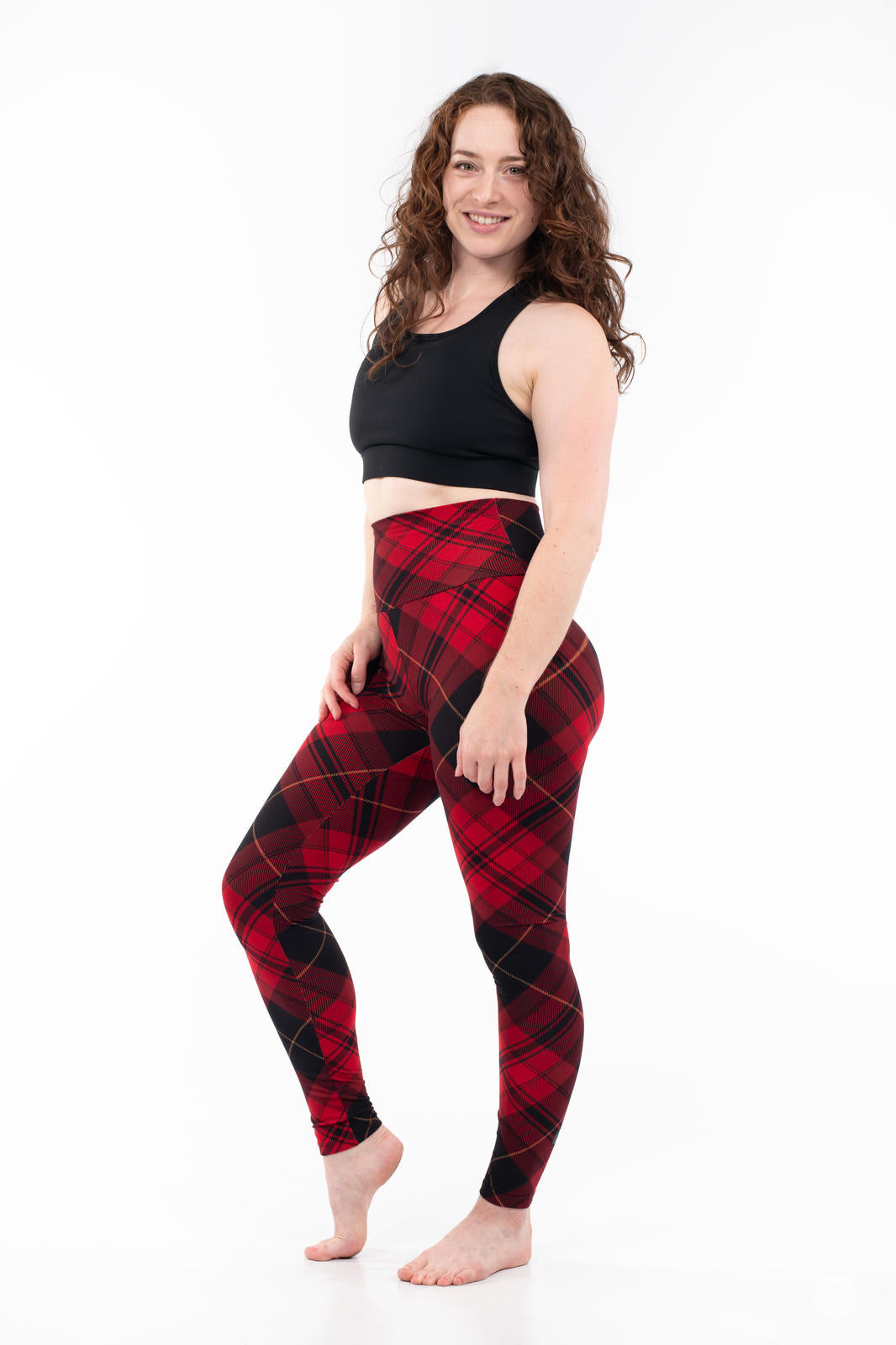 Tartan Tidings High-Waisted Leggings