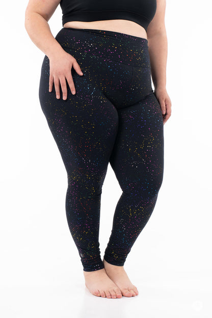 Rainbow Sparkle High-Waisted Leggings