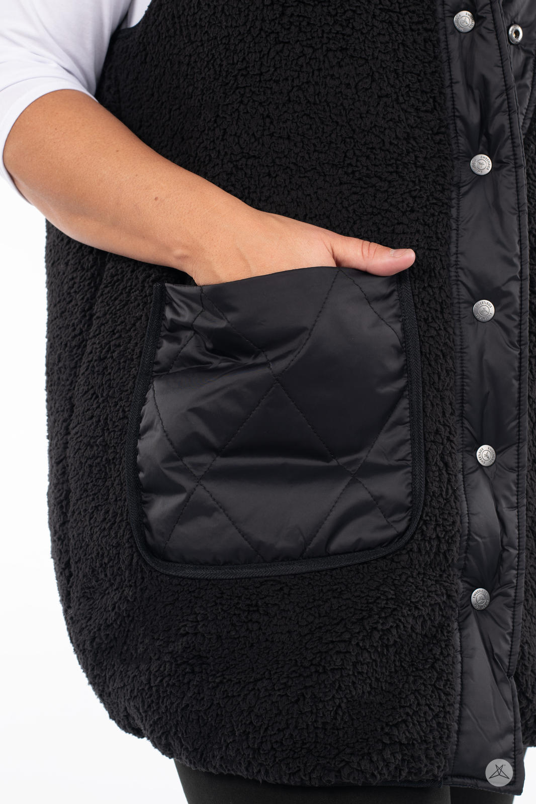 Reversible Quilted Sherpa Vest