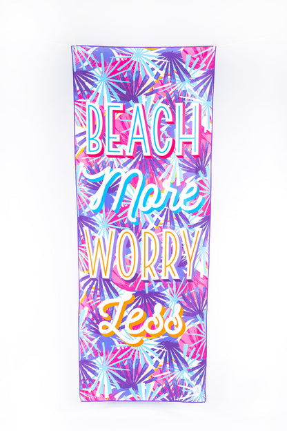 Beach More Worry Less Beach Towel